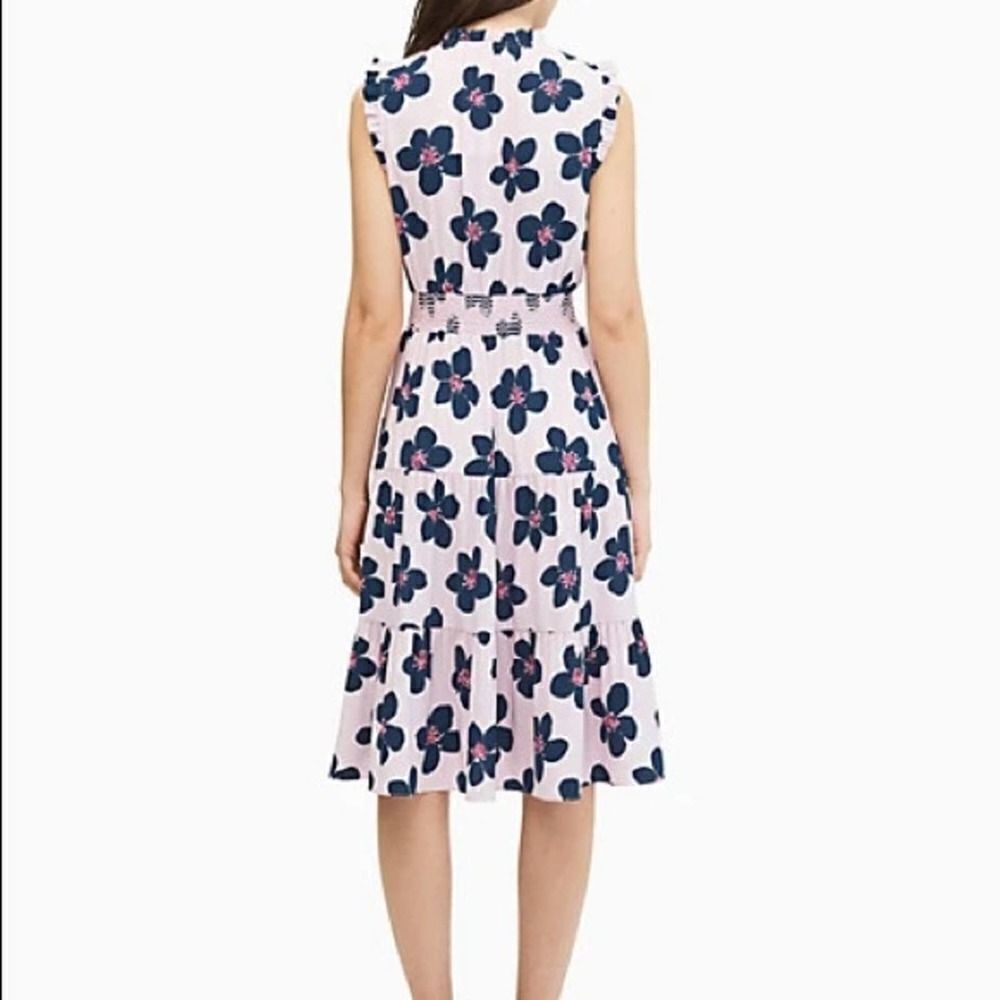 KATE SPADE NWT Mainline Floral Smocked Waist Dress SMALL - Picture 2 of 6